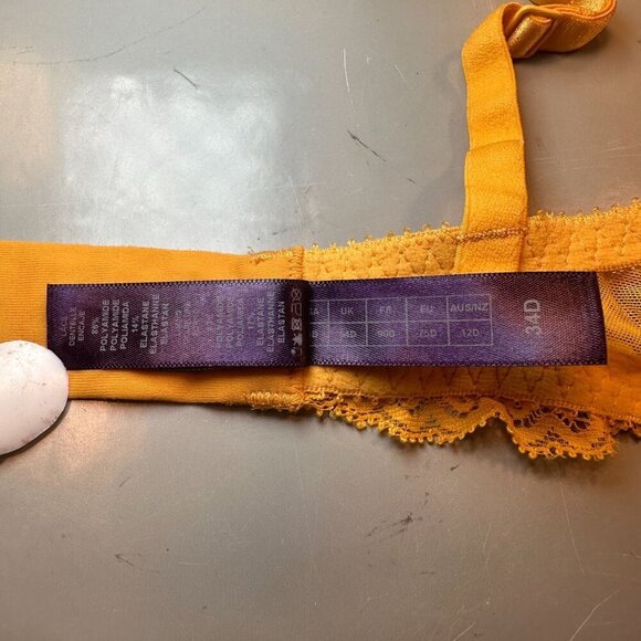 Jourelle Allegra Balconette Underwire Bra Italy Women Lace 34D Adjustable Straps - Picture 5 of 15